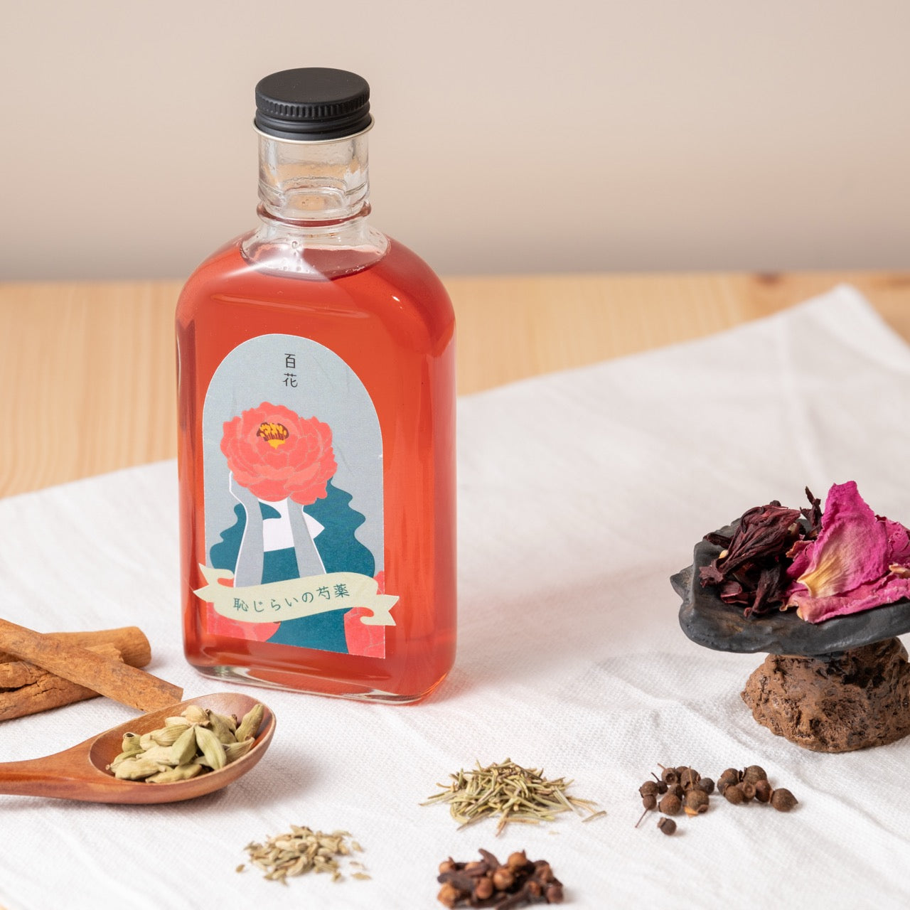 【空想シロップ】百ノ花 恥じらいの芍薬 200ml