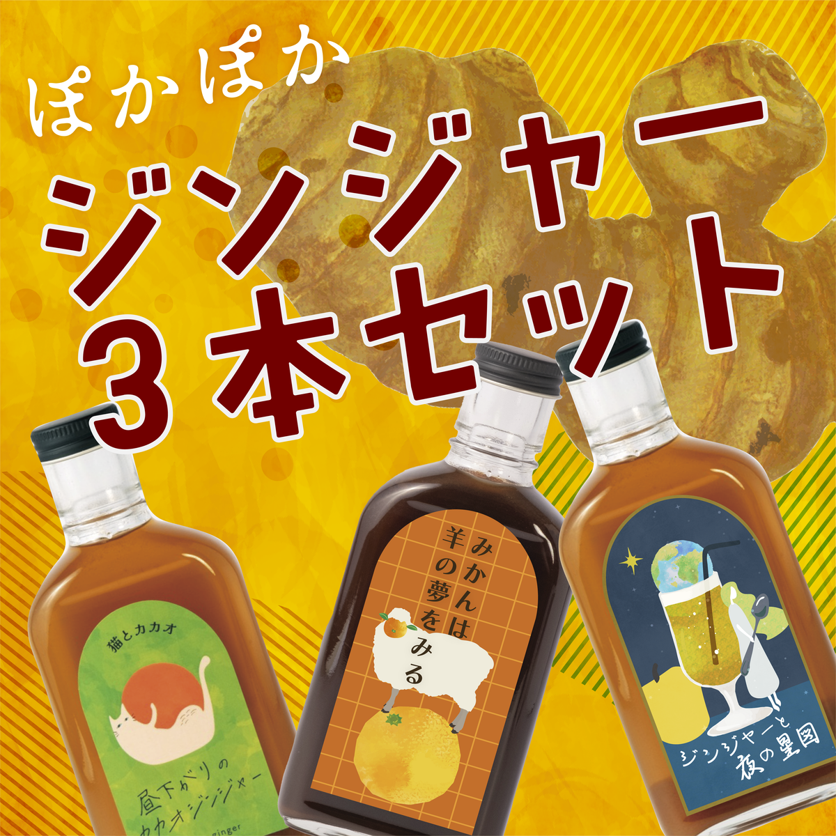 ぽかぽかジンジャー3本セット